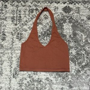 Peach/tan halter top. Size M.